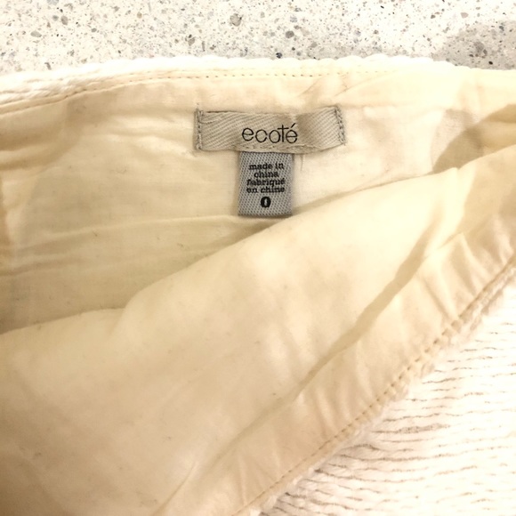 Ecote Textured Cream Skirt - Picture 3 of 4